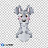 Lady and the Tramp Watercolor Clipart PNG Hand Drawn Illustration #7