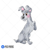 Lady and the Tramp Watercolor Clipart PNG Hand Drawn Illustration #8
