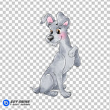 Lady and the Tramp Watercolor Clipart PNG Hand Drawn Illustration #8