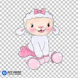 Lambie Doc McStuffins Watercolor Clipart PNG Hand Drawn Illustration