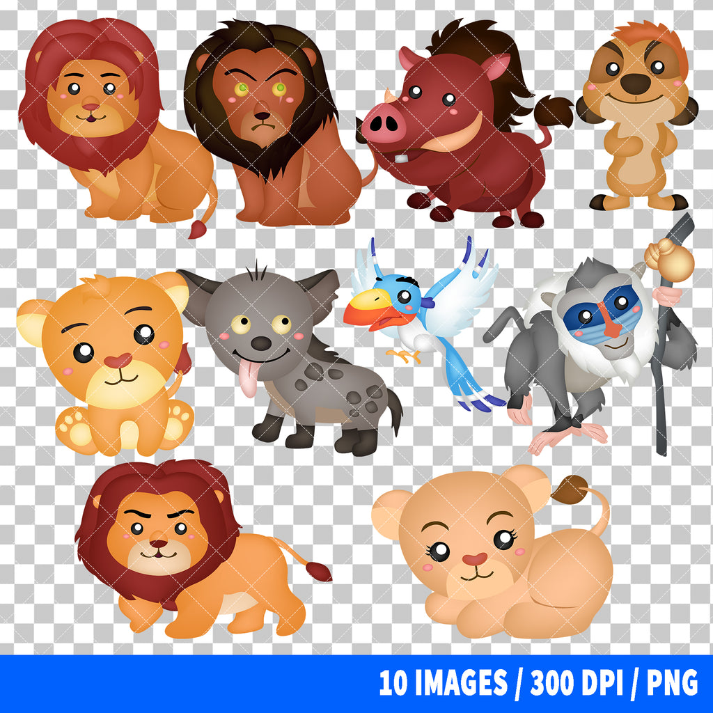 Lion King Clipart PNG Bundle #2