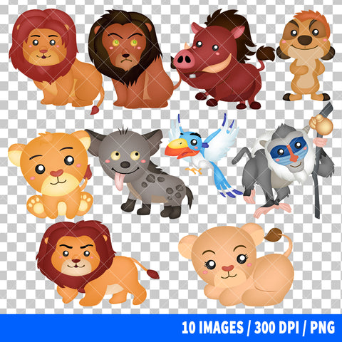 Lion King Clipart PNG Bundle #2