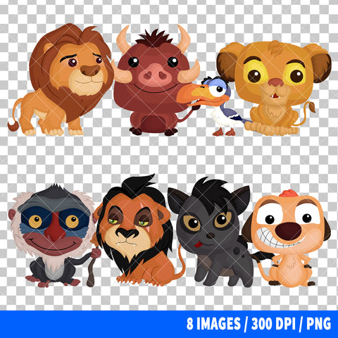 Lion King Clipart PNG Bundle