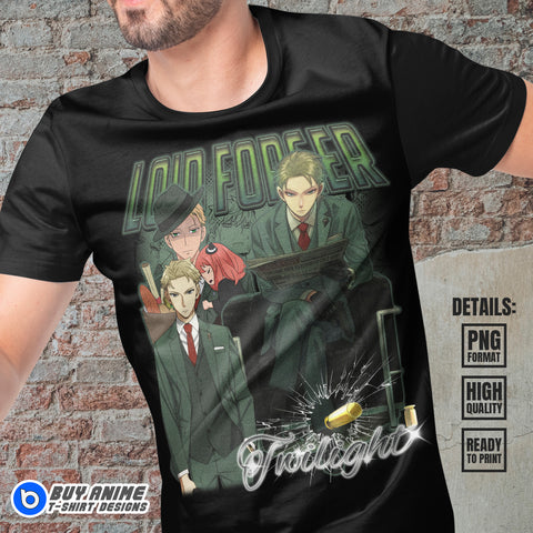 Loid Forger Spy x Family Anime Bootleg T-shirt Design