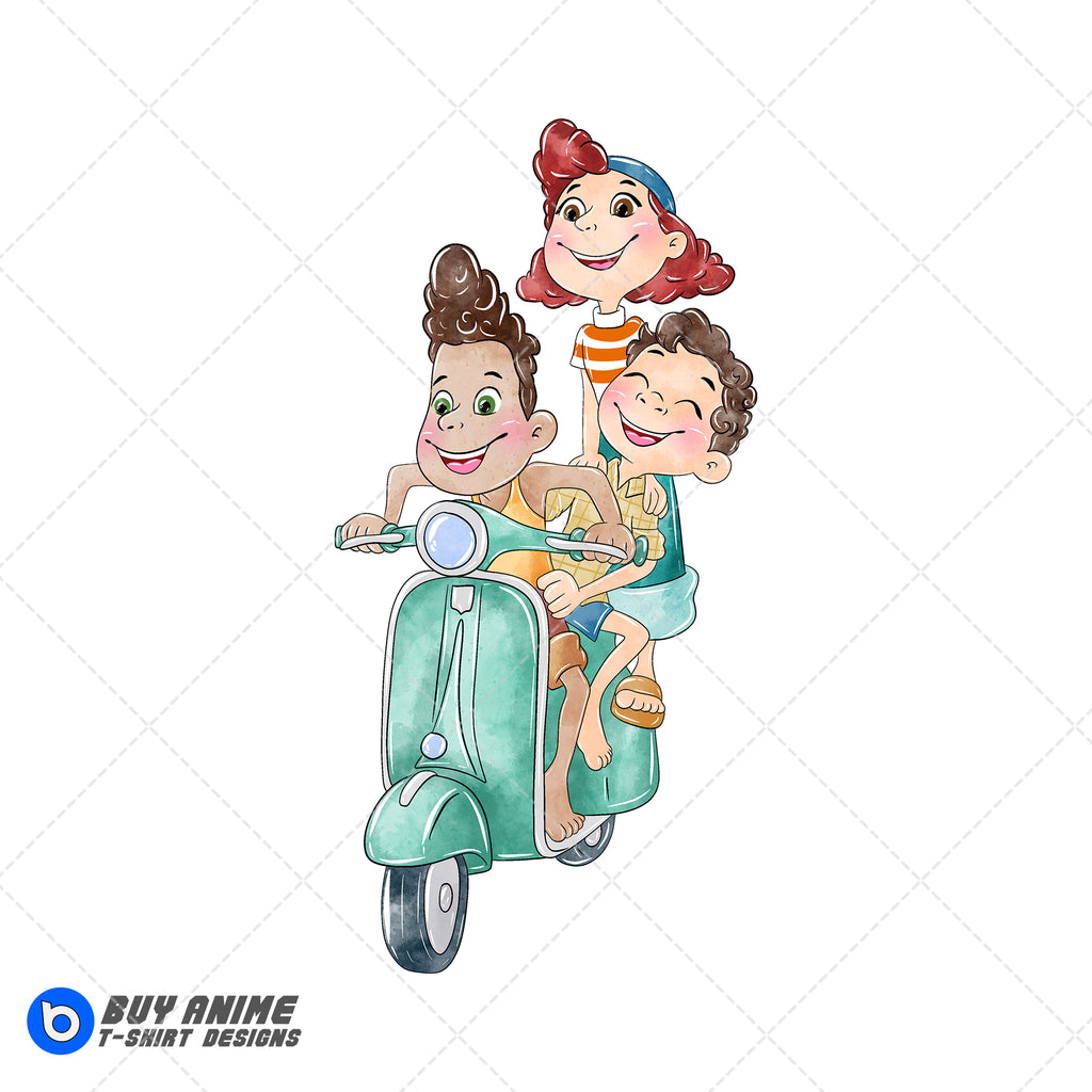 Luca and Friends Watercolor Clipart PNG Hand Drawn Illustration