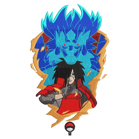 Madara Uchiha Naruto Shippuden Anime Embroidery Design Template