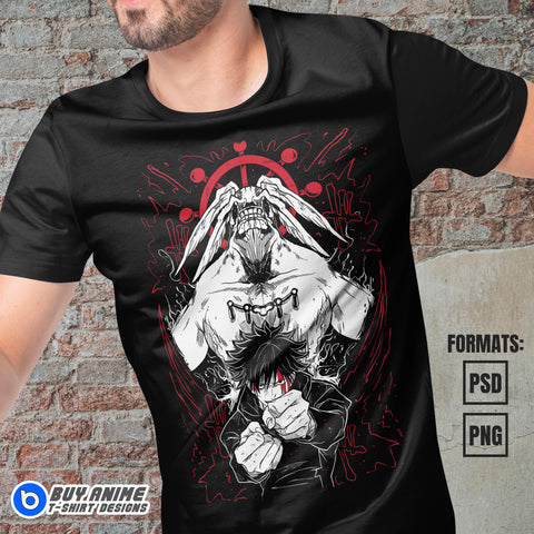 Mahoraga Jujutsu Kaisen Anime Vector T-shirt Design Template