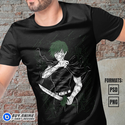 Maki Zenin Jujutsu Kaisen Anime Vector T-shirt Design Template