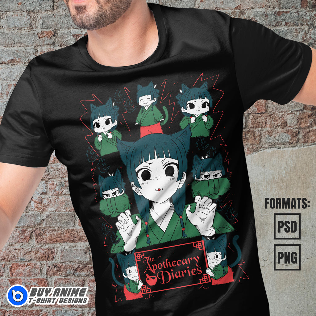 Maomao The Apothecary Diaries Anime Vector T-shirt Design Template