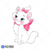 Marie The Aristocats Watercolor Clipart PNG Hand Drawn Illustration