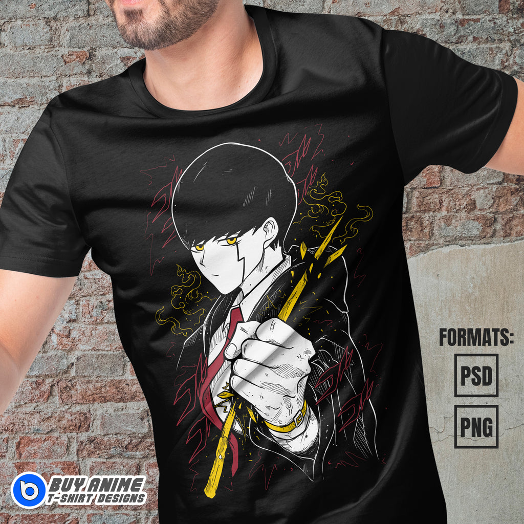 Mash Burnedead Mashle Magic And Muscles Anime Vector T-shirt Design Template