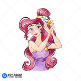 Megara Hercules Watercolor Clipart PNG Hand Drawn Illustration