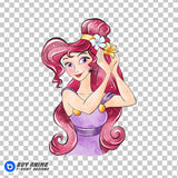 Megara Hercules Watercolor Clipart PNG Hand Drawn Illustration