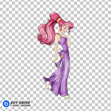 Megara Hercules Watercolor Clipart PNG Hand Drawn Illustration #2