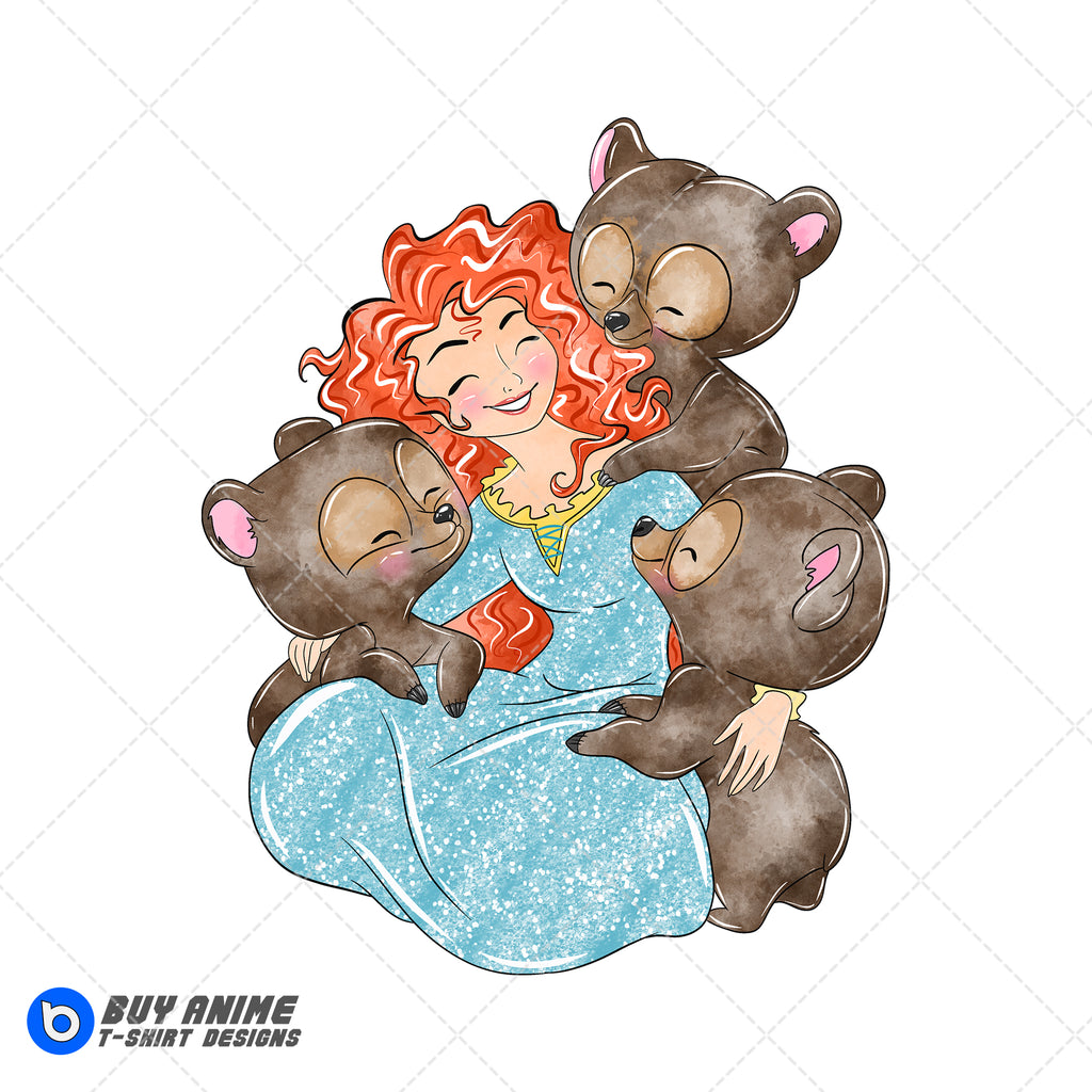 Merida Brave Watercolor Clipart PNG Hand Drawn Illustration #2