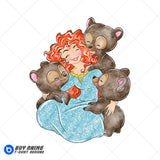 Merida Brave Watercolor Clipart PNG Hand Drawn Illustration #2