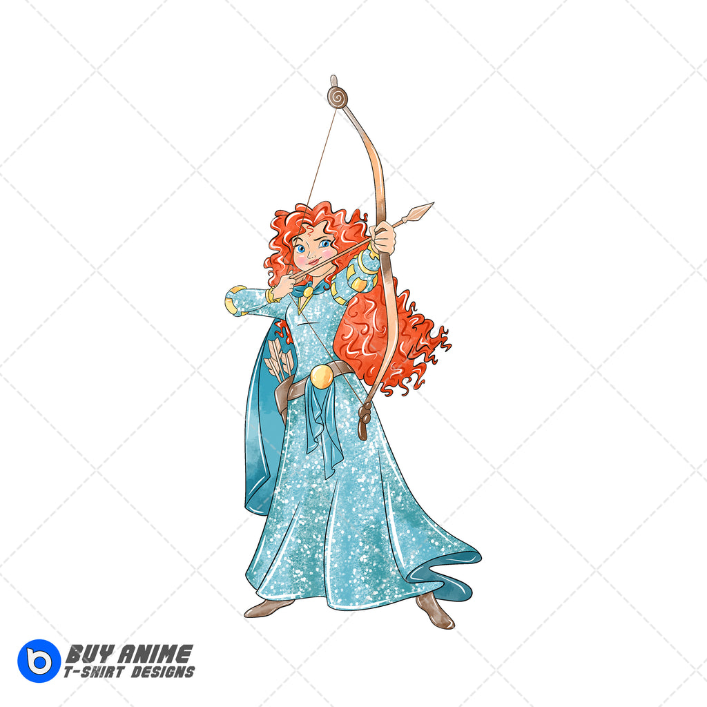 Merida Brave Watercolor Clipart PNG Hand Drawn Illustration #3