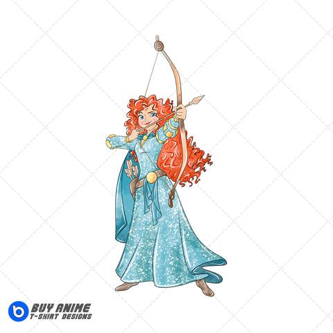 Merida Brave Watercolor Clipart PNG Hand Drawn Illustration #3