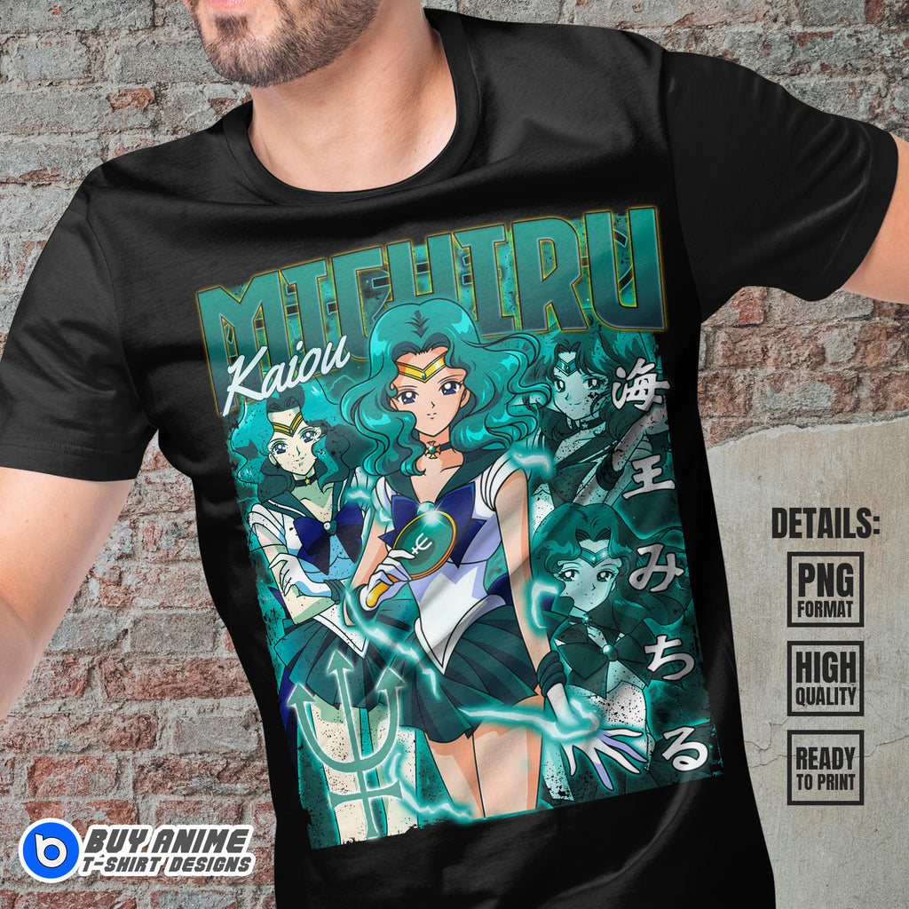 Michiru Kaiou Sailor Neptune Anime Bootleg T-shirt Design