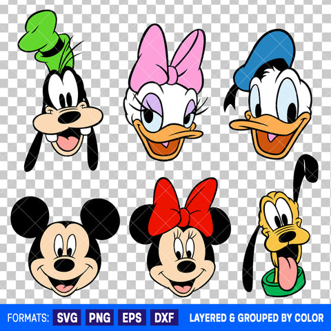 Mickey Mouse And Friends Bundle SVG Cut Files for Cricut and Silhouette