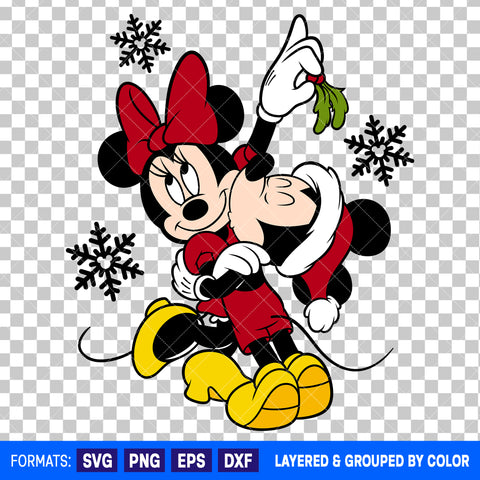 Mickey Mouse and Minnie Mouse Christmas SVG Cut File for Cricut and Silhouette