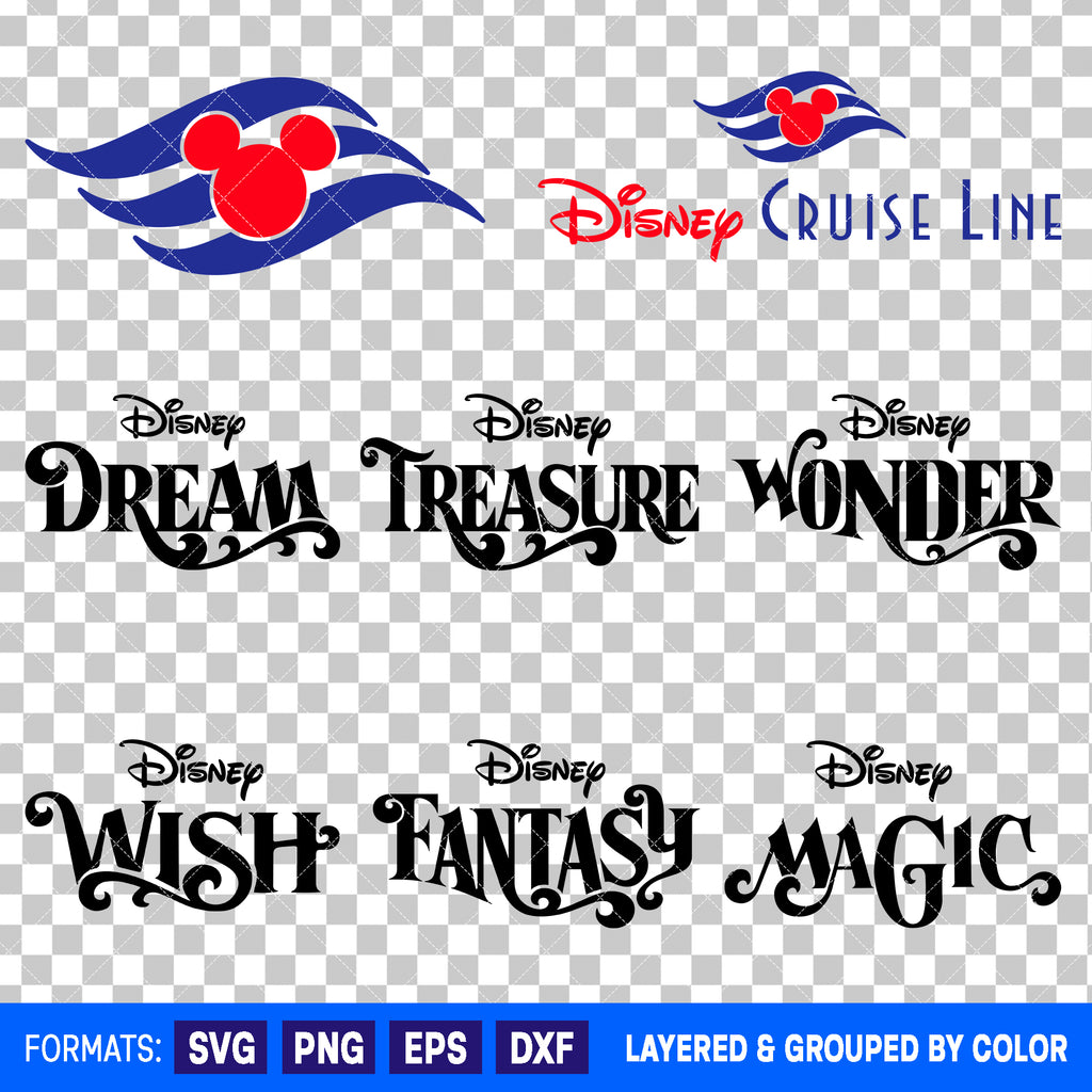 Mickey Mouse And Minnie Mouse Disney Cruise Bundle SVG Cut Files for Cricut and Silhouette #3