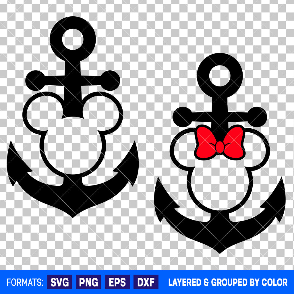 Mickey Mouse And Minnie Mouse Disney Cruise Bundle SVG Cut Files for Cricut and Silhouette