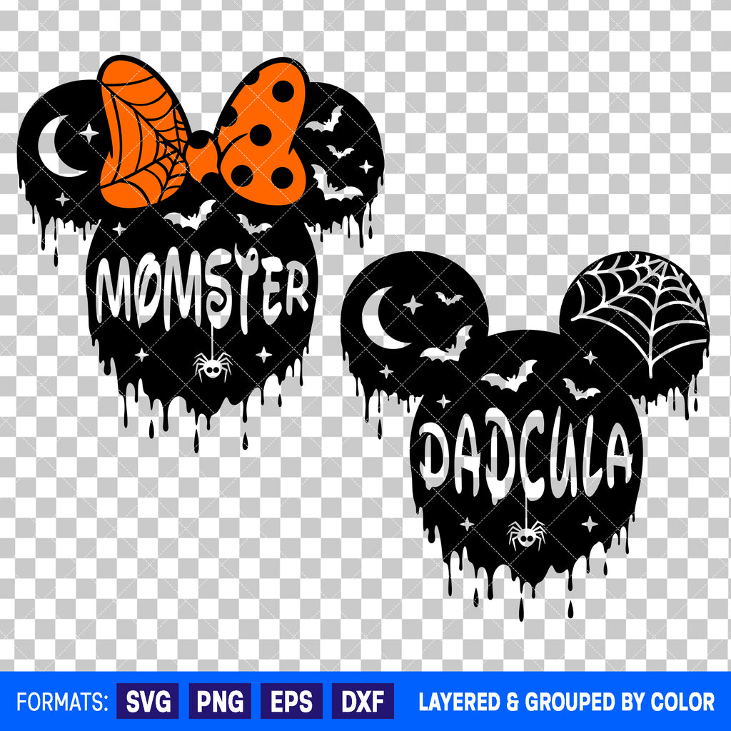 Mickey Mouse And Minnie Mouse Halloween Bundle SVG Cut Files for Cricut and Silhouette