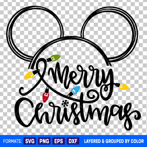 Mickey Mouse Christmas SVG Cut File for Cricut and Silhouette #3