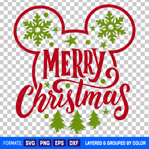 Mickey Mouse Christmas SVG Cut File for Cricut and Silhouette #4