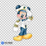 Mickey Mouse Disney Cruise Watercolor Clipart PNG Hand Drawn Illustration #2