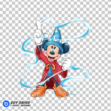 Mickey Mouse Fantasia Watercolor Clipart PNG Hand Drawn Illustration