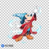Mickey Mouse Fantasia Watercolor Clipart PNG Hand Drawn Illustration #2
