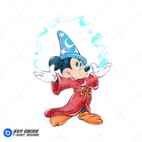Mickey Mouse Fantasia Watercolor Clipart PNG Hand Drawn Illustration #3