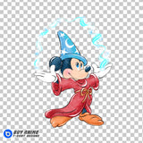 Mickey Mouse Fantasia Watercolor Clipart PNG Hand Drawn Illustration #3