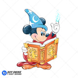 Mickey Mouse Fantasia Watercolor Clipart PNG Hand Drawn Illustration #4
