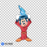 Mickey Mouse Fantasia Watercolor Clipart PNG Hand Drawn Illustration #5
