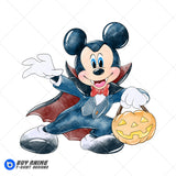 Mickey Mouse Halloween Watercolor Clipart PNG Hand Drawn Illustration