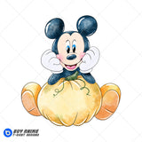 Mickey Mouse Halloween Watercolor Clipart PNG Hand Drawn Illustration #2