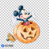 Mickey Mouse Halloween Watercolor Clipart PNG Hand Drawn Illustration #7