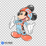 Mickey Mouse Racing Watercolor Clipart PNG Hand Drawn Illustration #2
