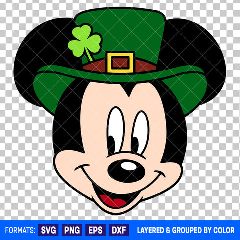 Mickey Mouse St Patrick's Day SVG Cut File for Cricut and Silhouette