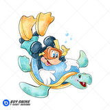 Mickey Mouse Summer Watercolor Clipart PNG Hand Drawn Illustration