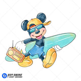 Mickey Mouse Summer Watercolor Clipart PNG Hand Drawn Illustration #2