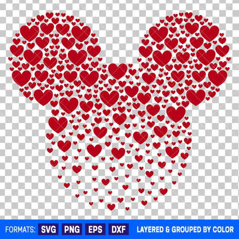 Mickey Mouse Valentines Day SVG Cut File for Cricut and Silhouette #2