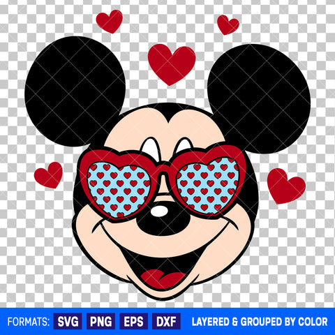 Mickey Mouse Valentines Day SVG Cut File for Cricut and Silhouette #3