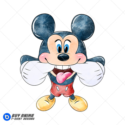 Mickey Mouse Watercolor Clipart PNG Hand Drawn Illustration #2
