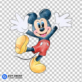 Mickey Mouse Watercolor Clipart PNG Hand Drawn Illustration #3