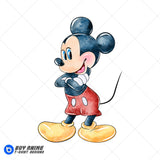 Mickey Mouse Watercolor Clipart PNG Hand Drawn Illustration #4