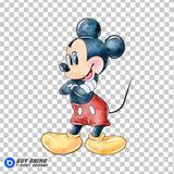 Mickey Mouse Watercolor Clipart PNG Hand Drawn Illustration #4